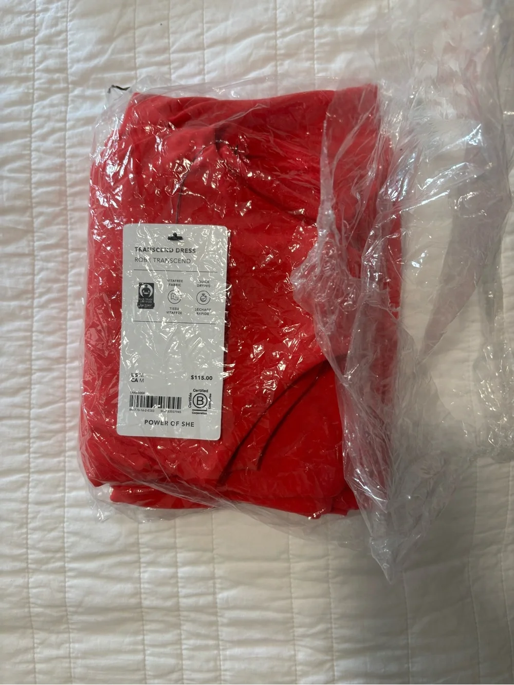 NWT Athleta Transcend Workout Active Dress in Coral Hot Pink - Picture 2 of 2